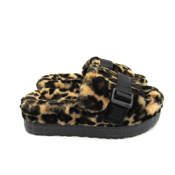 UGG Shoes - UGG Fluffita Platform Women's Slide Sandal Slippers in Leopard SZ 9